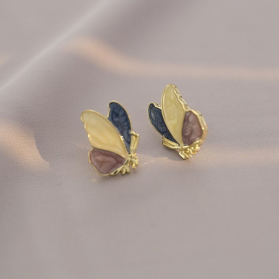 MYKI Multicolor Butterfly Korean Stud Earrings (MKERCH902CP-ANT)
