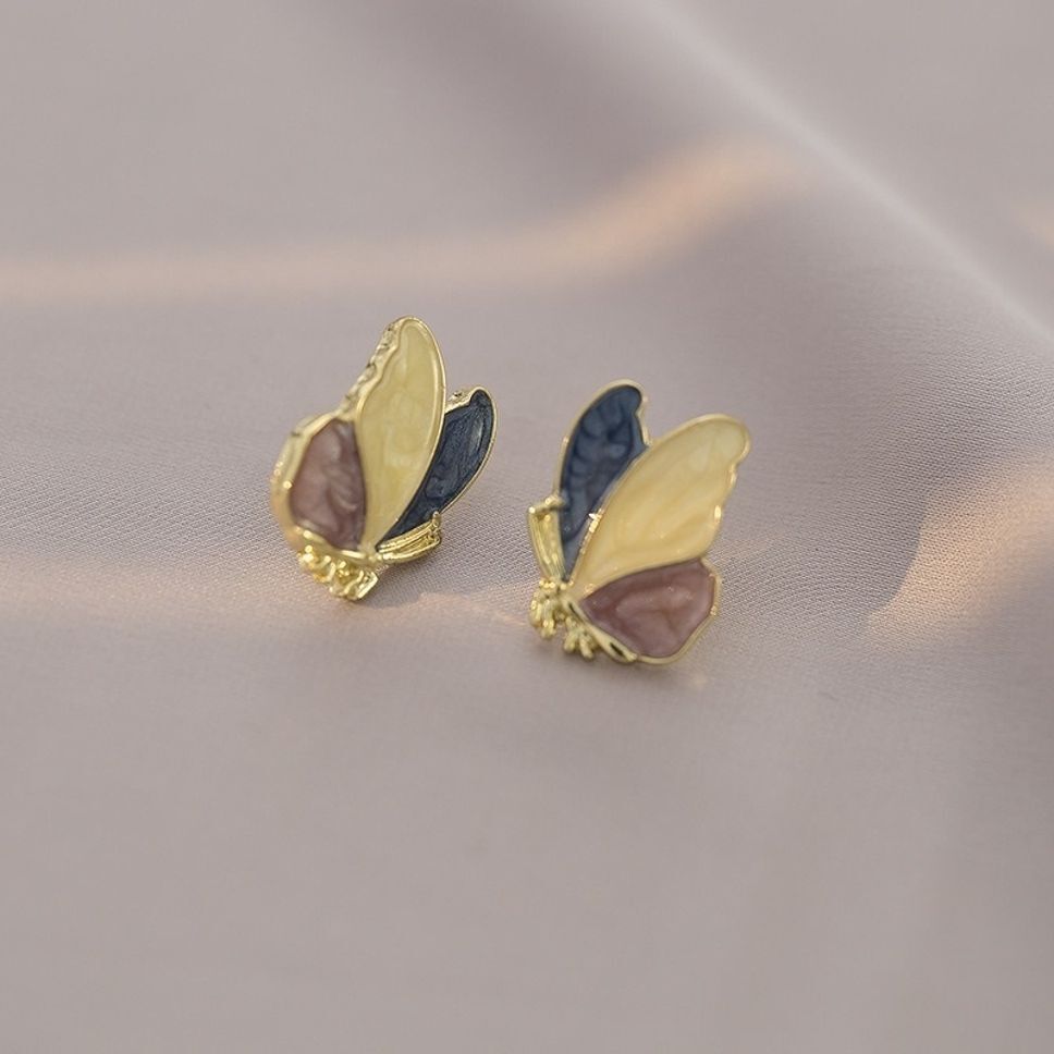 MYKI Multicolor Butterfly Korean Stud Earrings (MKERCH902CP-ANT)