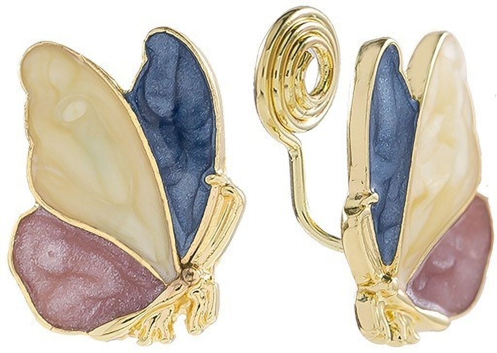 MYKI Multicolor Butterfly Korean Stud Earrings (MKERCH902CP-ANT)