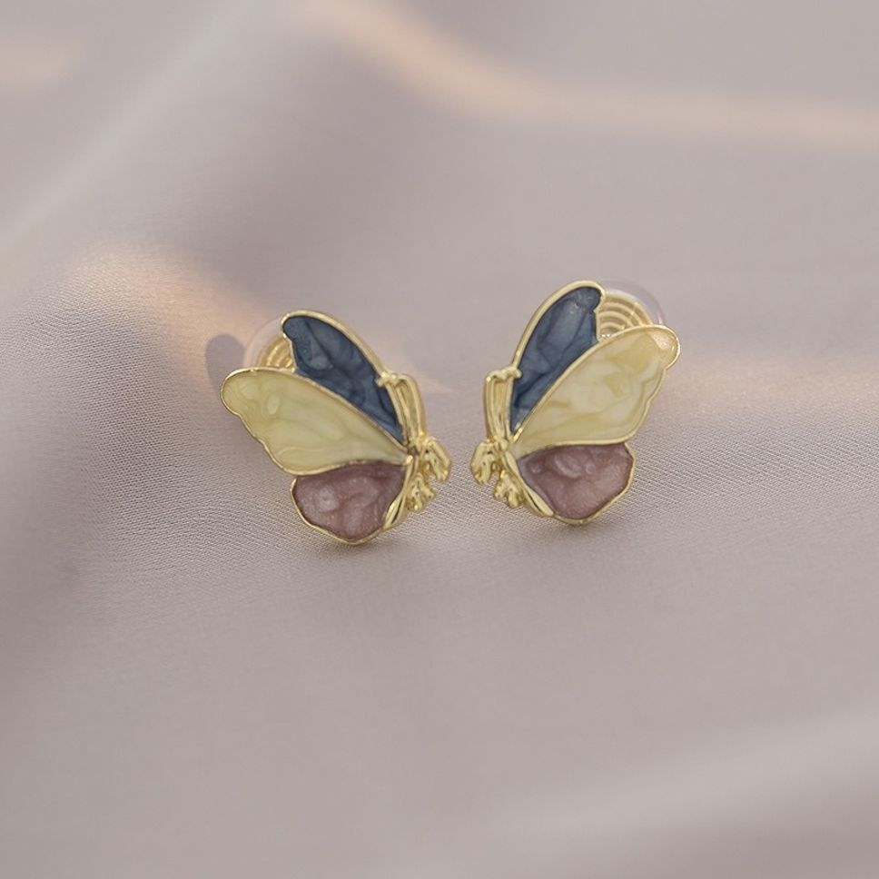 MYKI Multicolor Butterfly Korean Stud Earrings (MKERCH902CP-ANT)