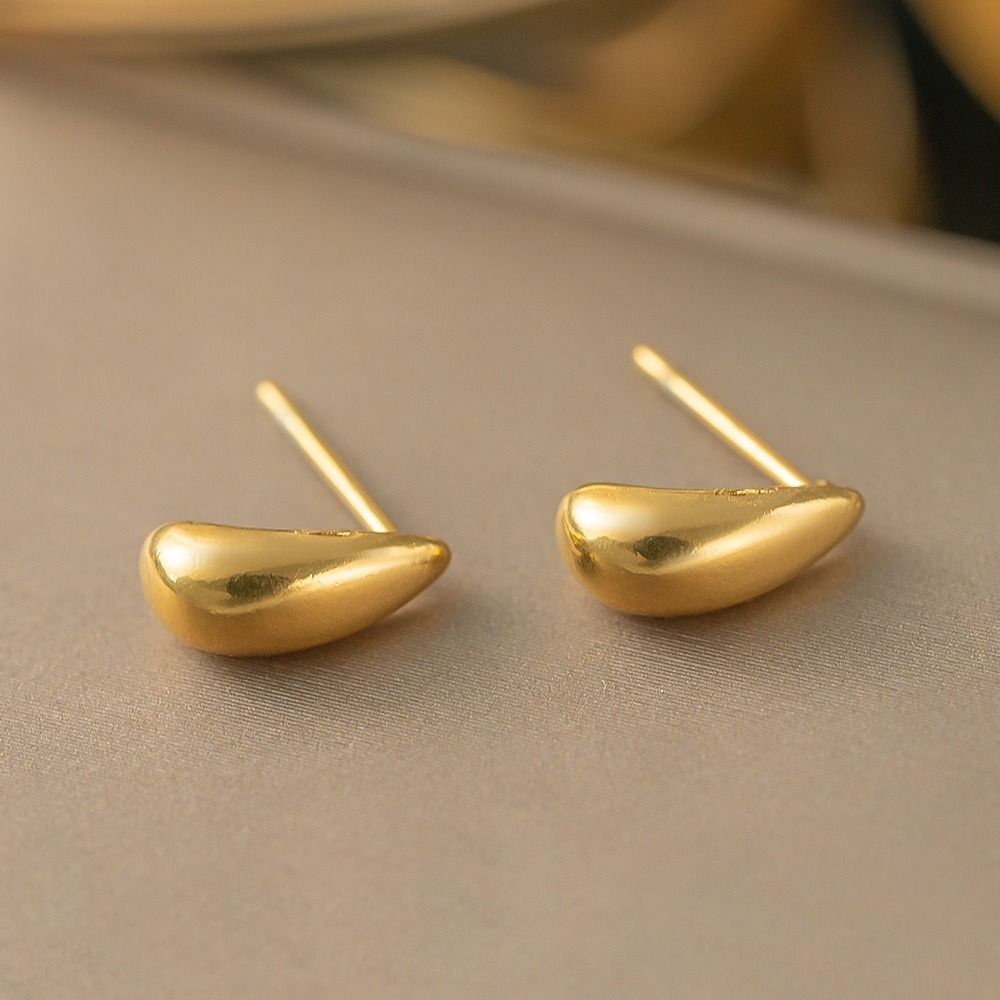 MYKI Crescent Hoop Anti-Tarnish Earrings (MKERCH938-SSYI)