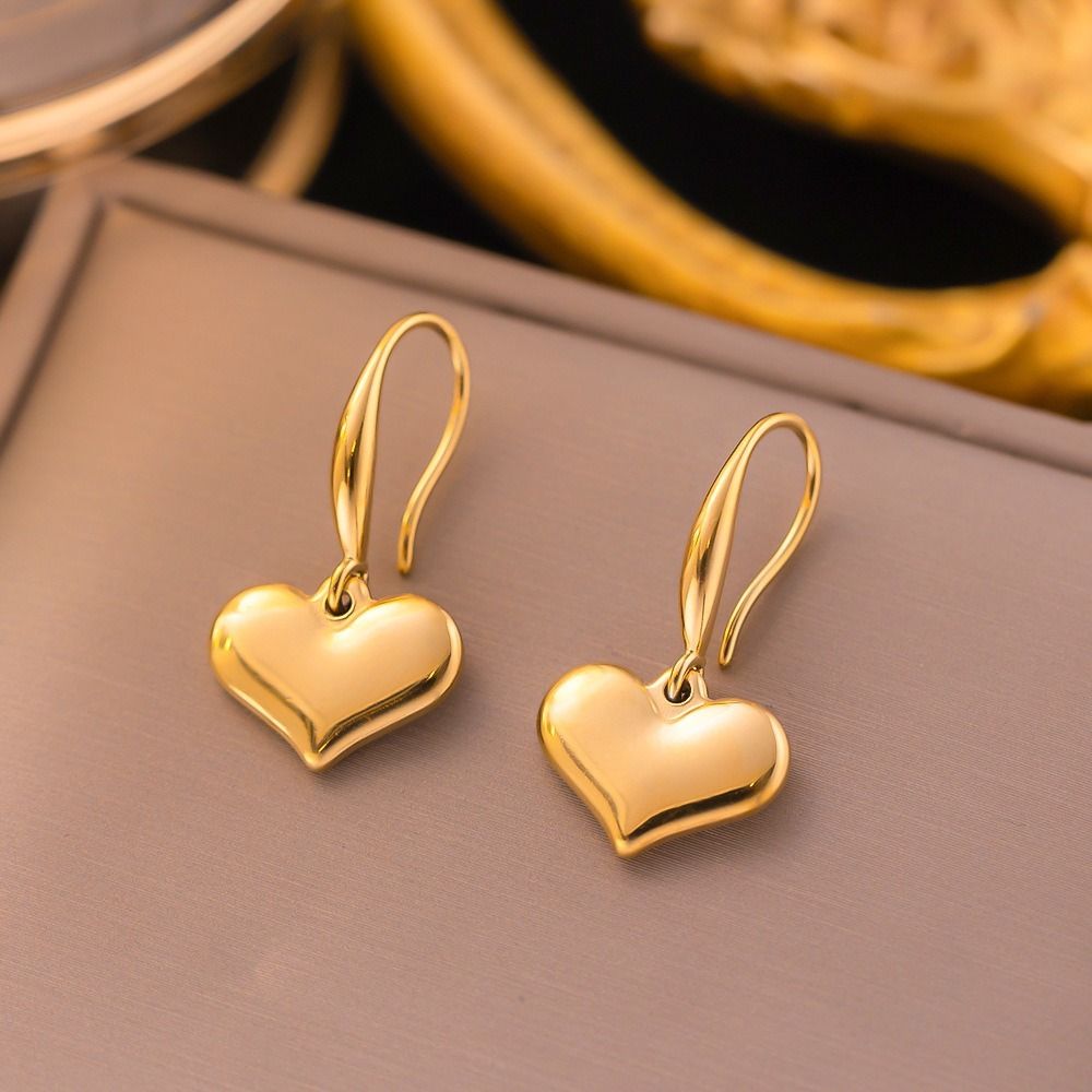 MYKI Classic Heart Shape Premium Plated Necklace & Hook Earrings (mkps44)