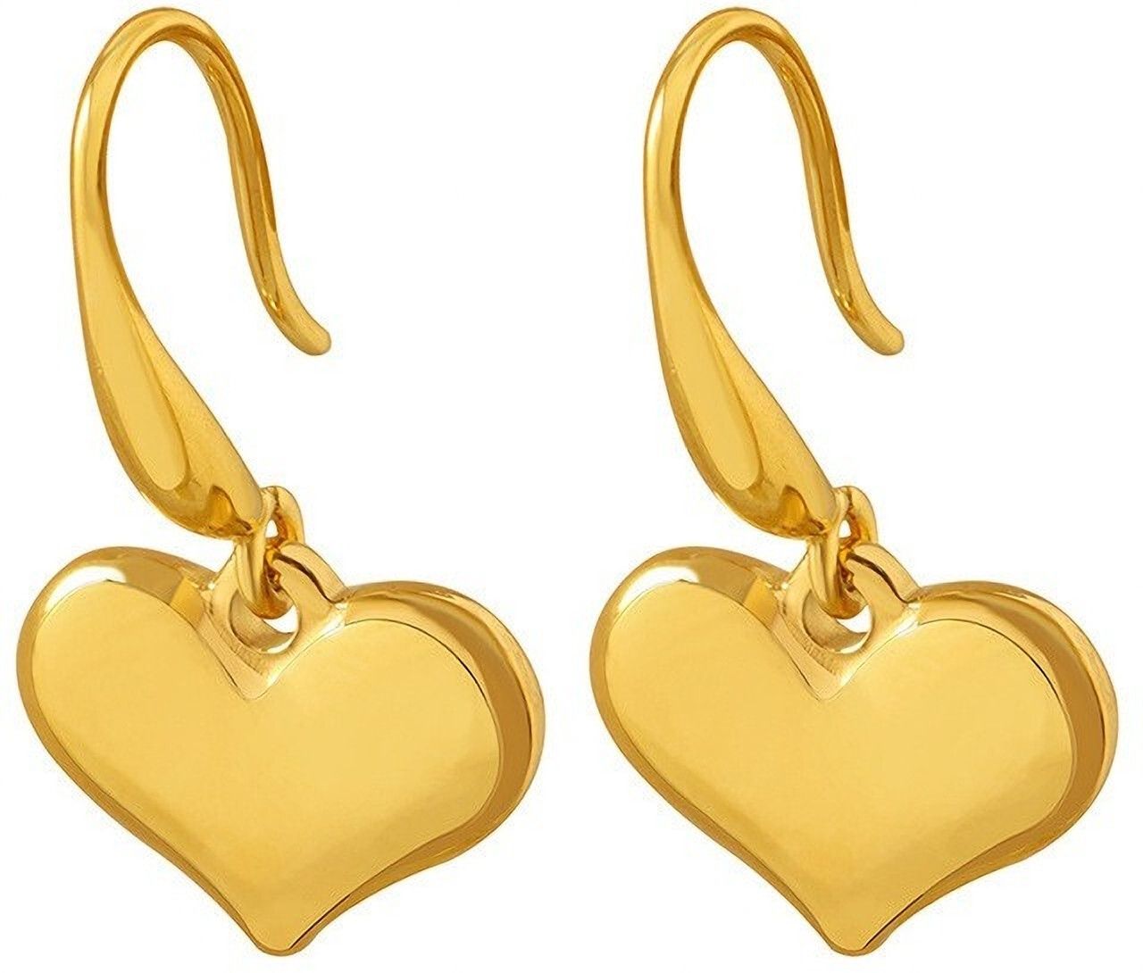 MYKI Gold Plated Heart Drop Anti-Tarnish Earrings (MKERCH939G-SSYI)