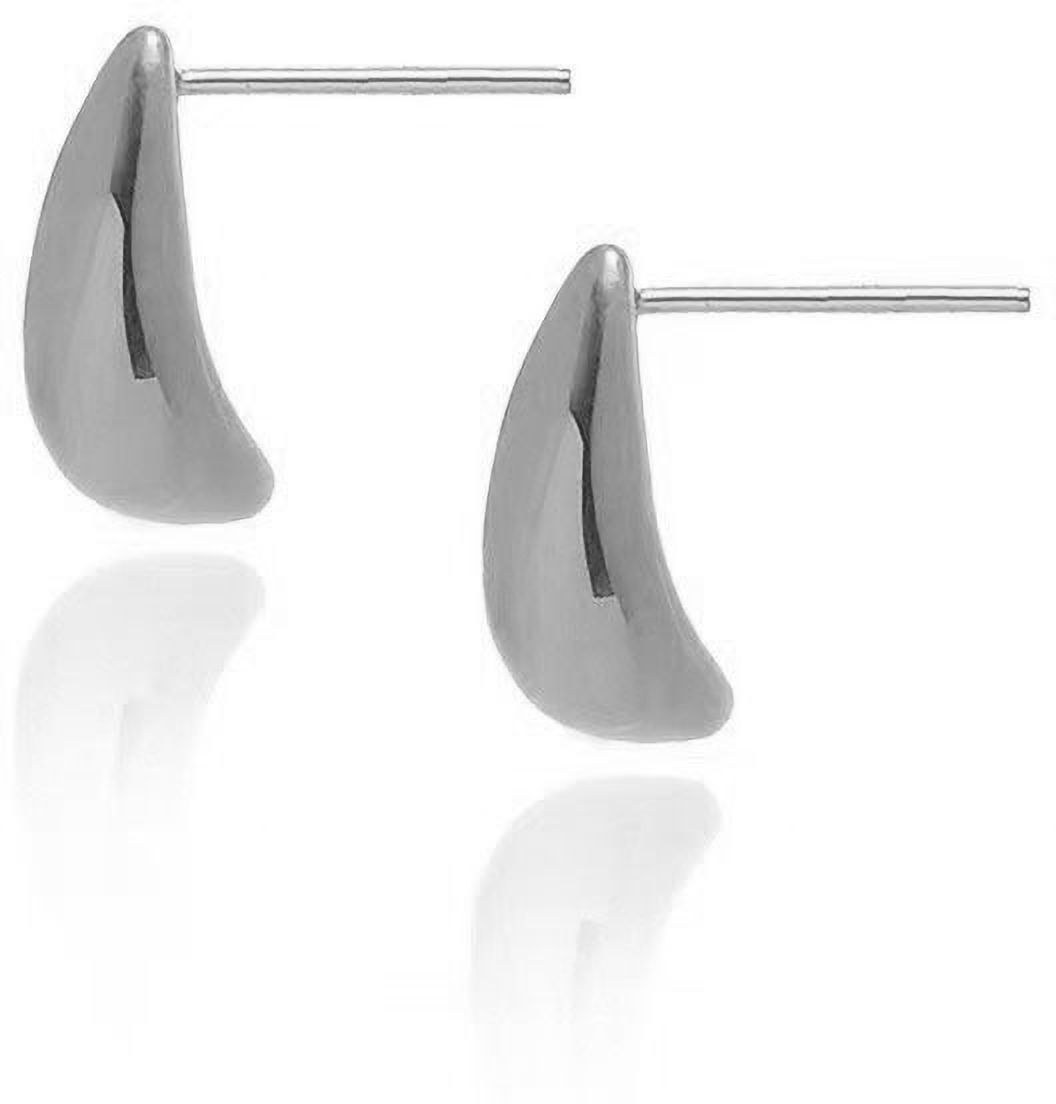 MYKI Sculptural Bean Anti-Tarnish Stud Earrings (MKERCH941-SSYI)