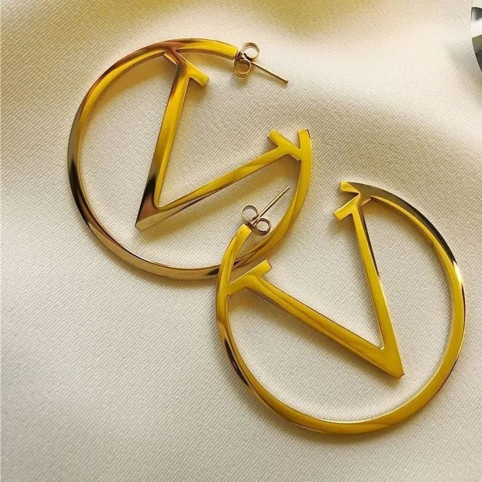MYKI Gold Plated Designer Circle Cutout Anti-Tarnish Earrings (MKERCH961G-SSYI)
