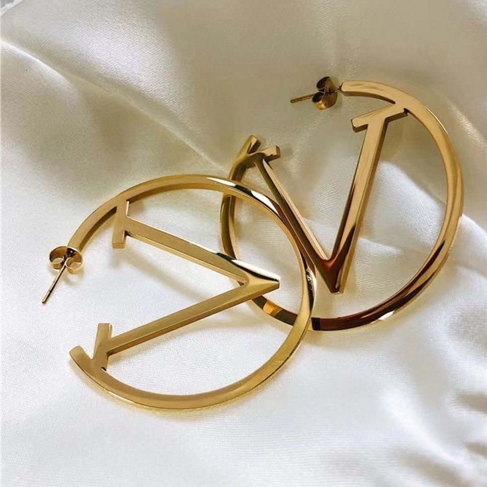 MYKI Gold Plated Designer Circle Cutout Anti-Tarnish Earrings (MKERCH961G-SSYI)