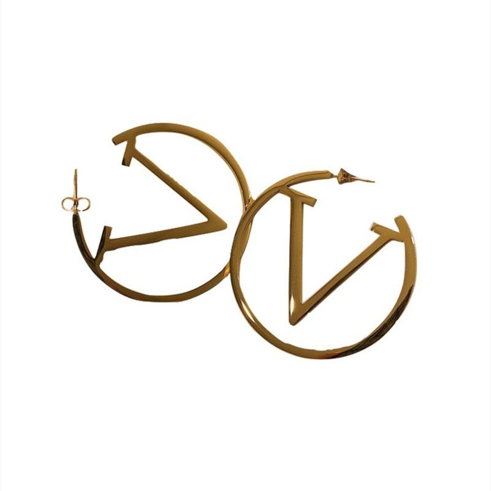MYKI Gold Plated Designer Circle Cutout Anti-Tarnish Earrings (MKERCH961G-SSYI)