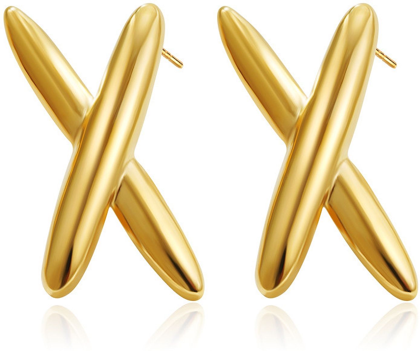 MYKI Anti-Tarnish Cross Stud Earrings (MKERCH971-SSYI)