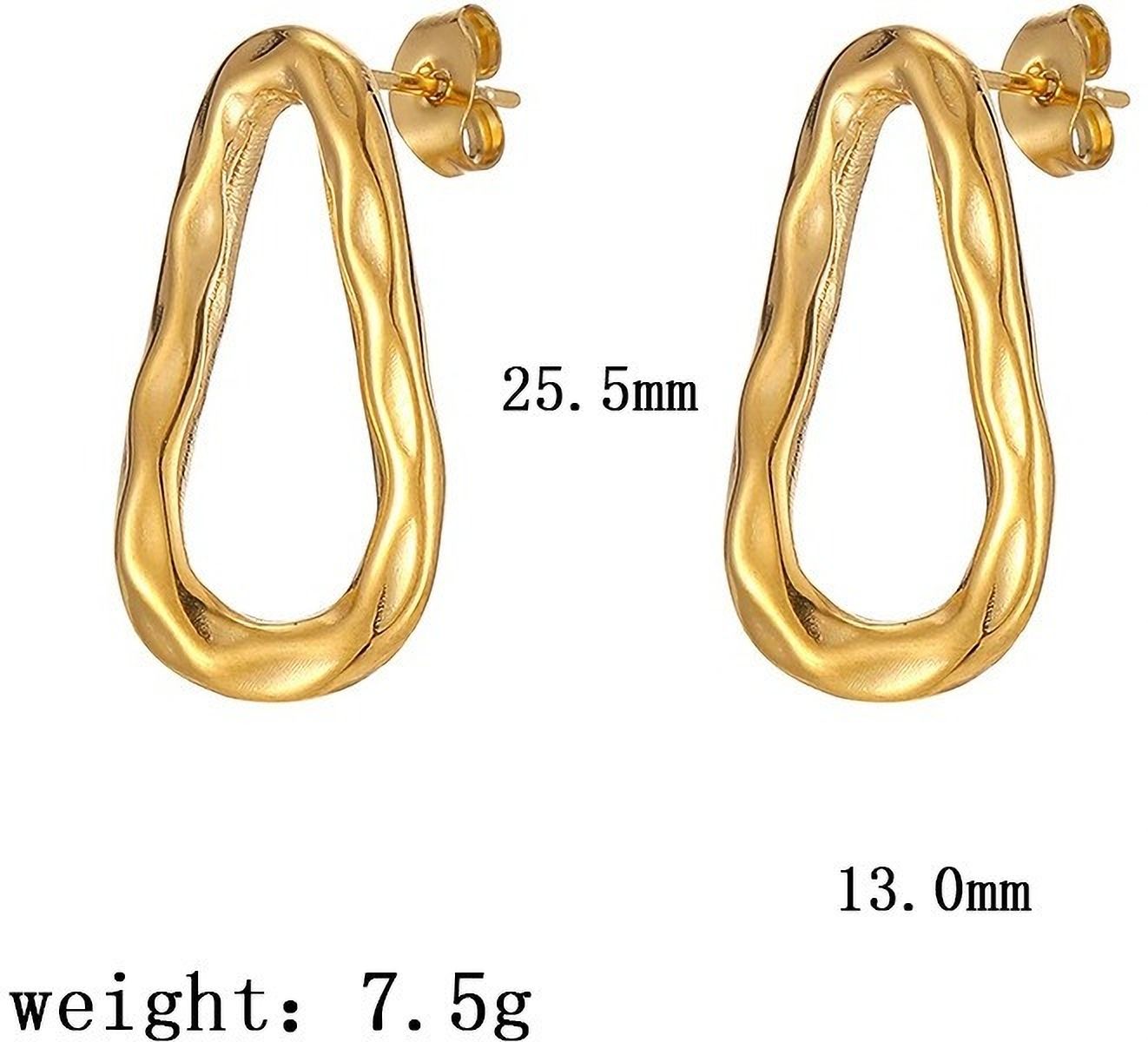MYKI Gold Plated Anti-Tarnish Open Teardrop Earrings (MKERCH973G-SSYI)