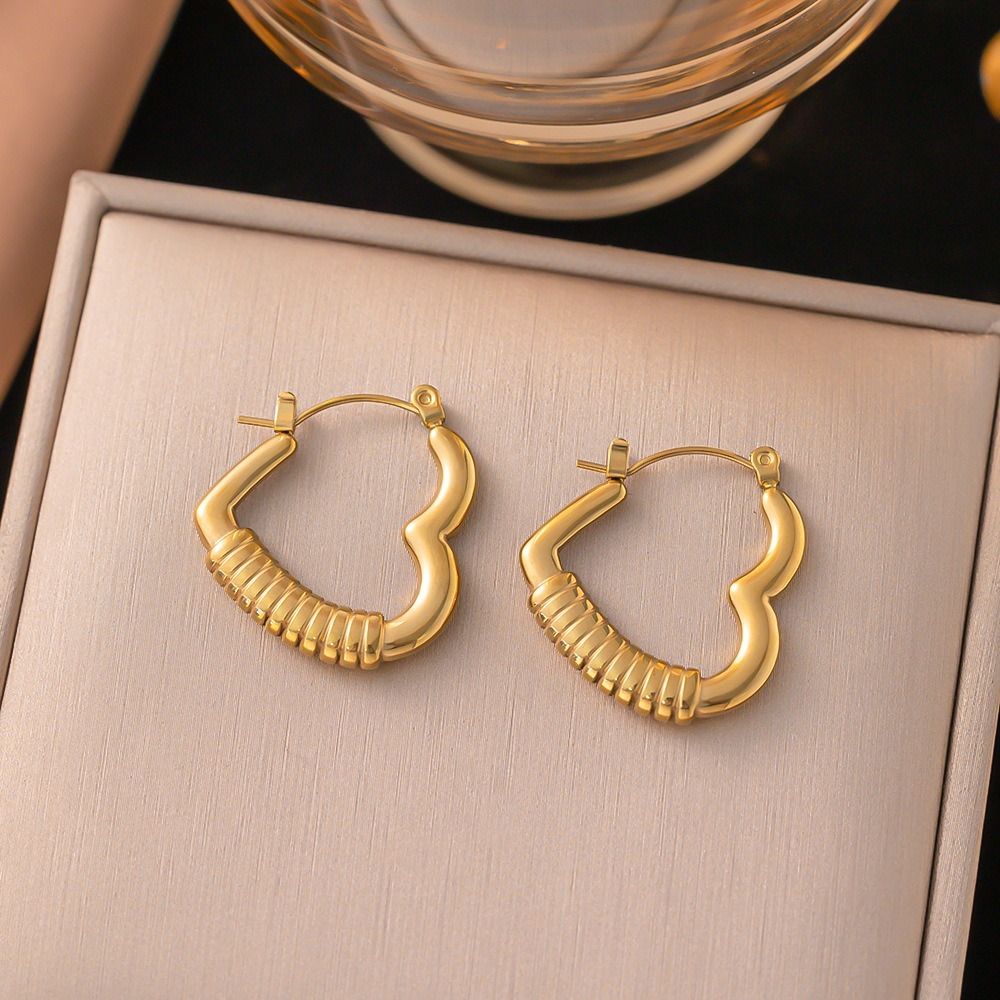 MYKI Gold Plated Anti-Tarnish Designer Hoop Earrings (MKERCH980G-SSYI)