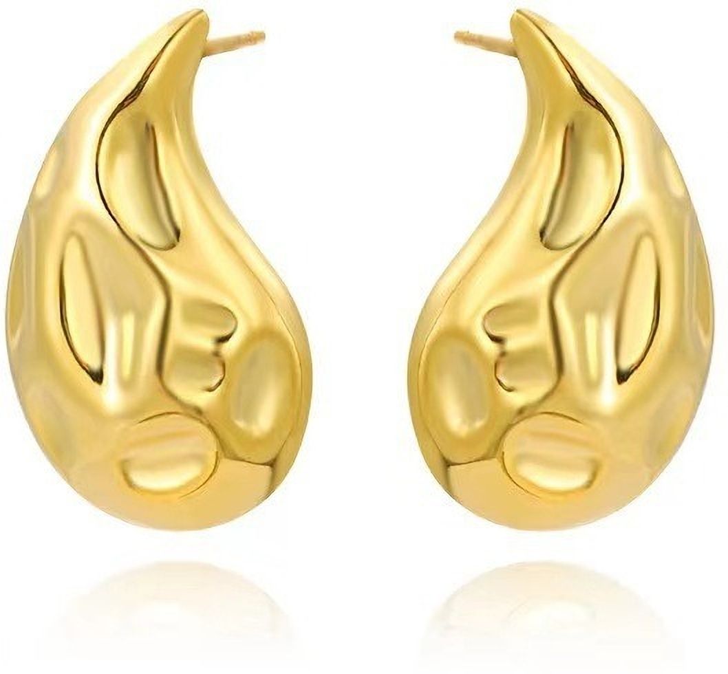 MYKI Anti-Tarnish Abstract Stud Earrings (MKERCH983-SSYI)