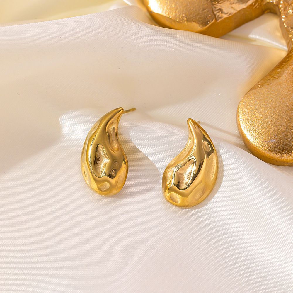 MYKI Anti-Tarnish Abstract Stud Earrings (MKERCH983-SSYI)