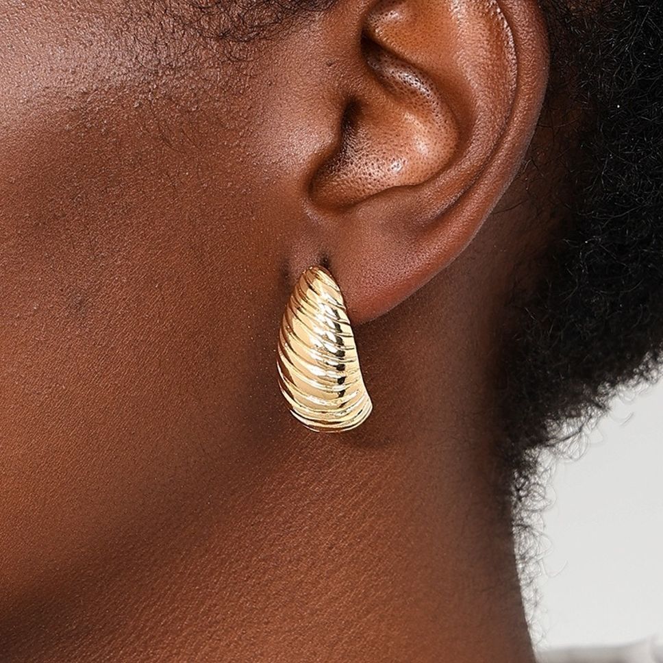 MYKI Anti-Tarnish Shell Drop Earrings (MKERCH985-SSYI)