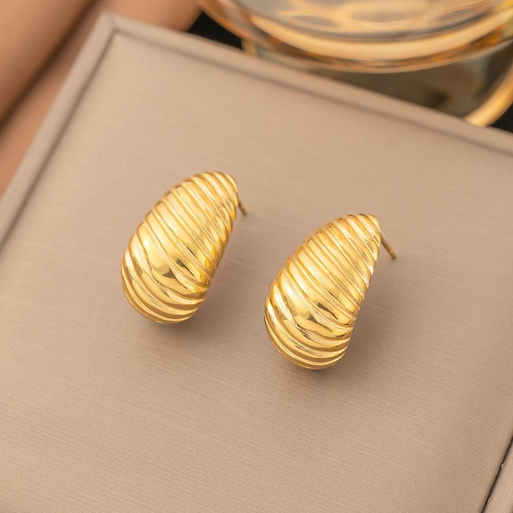 MYKI Anti-Tarnish Shell Drop Earrings (MKERCH985-SSYI)
