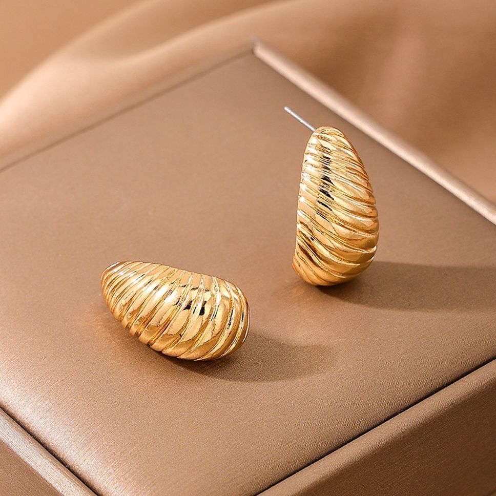 MYKI Anti-Tarnish Shell Drop Earrings (MKERCH985-SSYI)