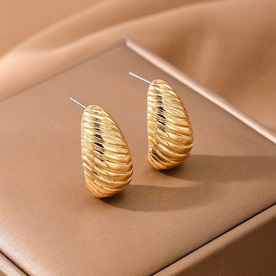 MYKI Anti-Tarnish Shell Drop Earrings (MKERCH985-SSYI)