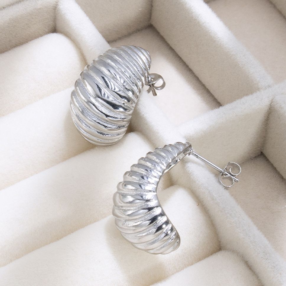 MYKI Anti-Tarnish Shell Drop Earrings (MKERCH985-SSYI)