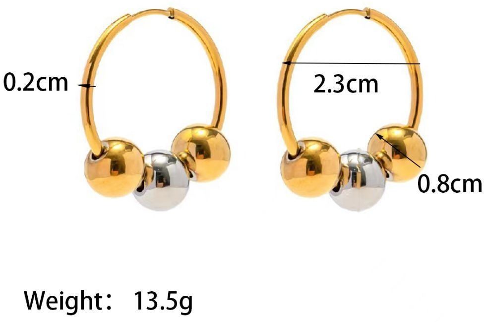 MYKI Gold & Dual Tone Hoop Earrings | Anti Tarnish (MKERCH987G-SSYI)