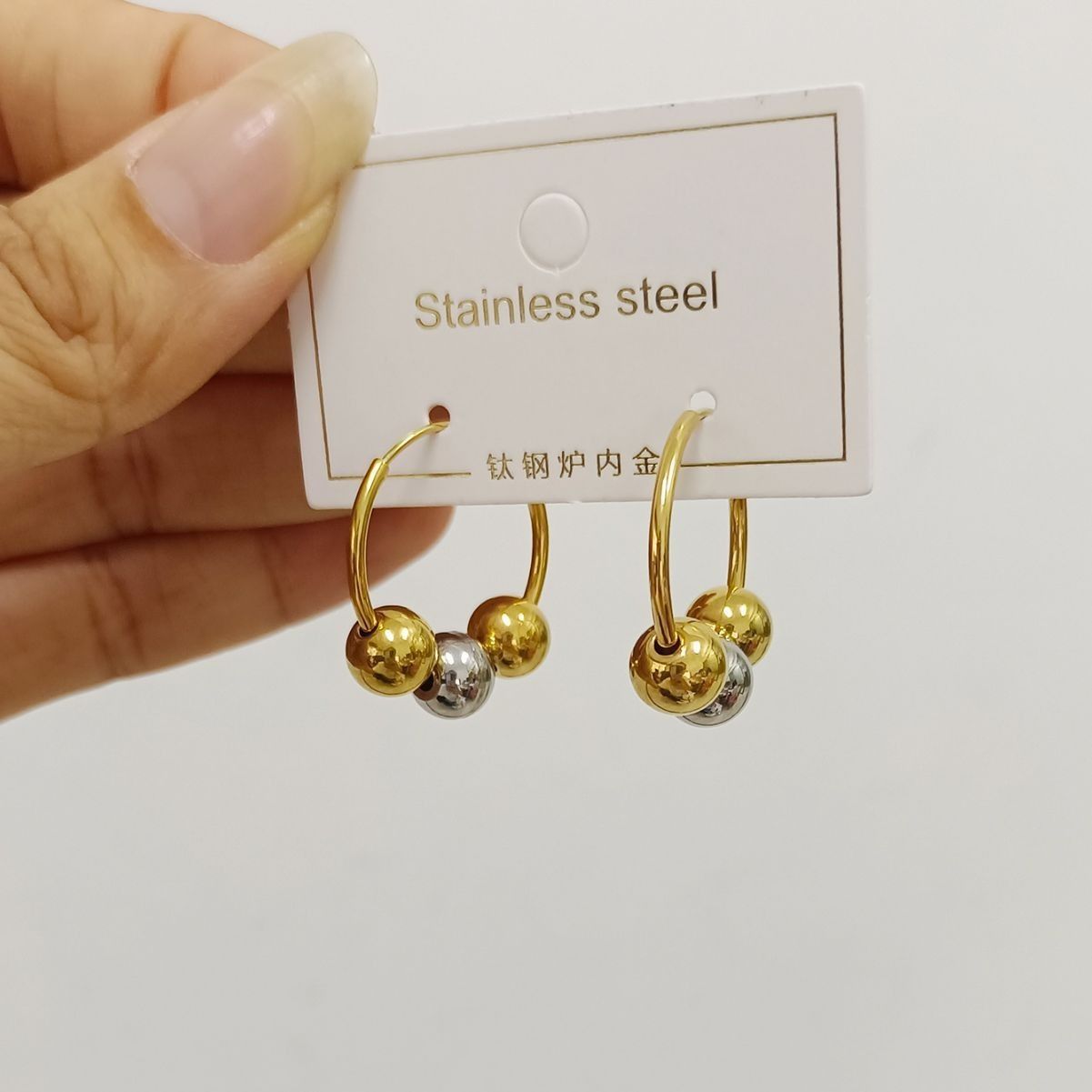 MYKI Gold & Dual Tone Hoop Earrings | Anti Tarnish (MKERCH987G-SSYI)