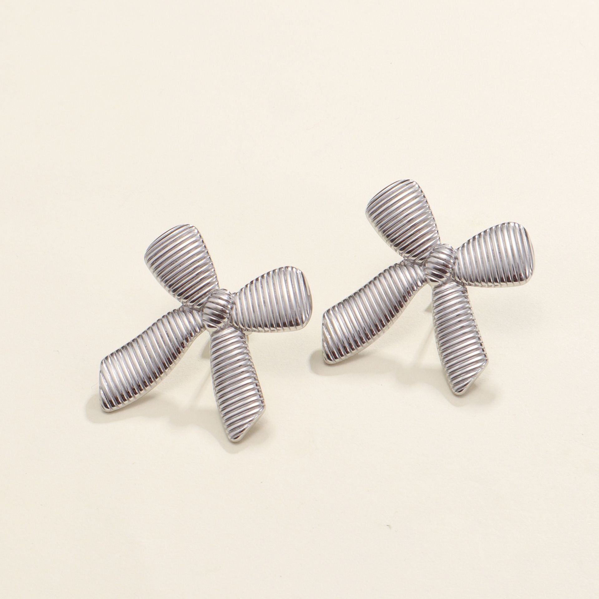 MYKI Bow Knot Stud Earrings | Anti Tarnish (MKERCH997-SSYI)