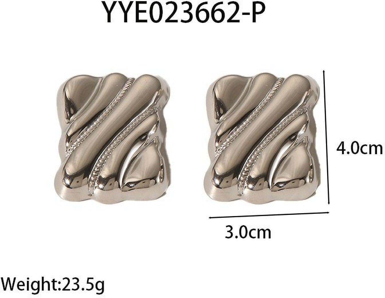 MYKI Anti Tarnish Wave Textured Stud Earrings | MYKI (MKERCH998-SSYI)