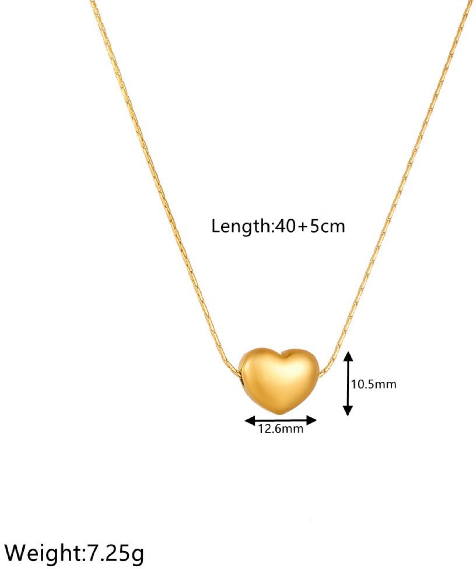 MYKI Mini Heart Pendant Necklace (MK731G-SSYI)
