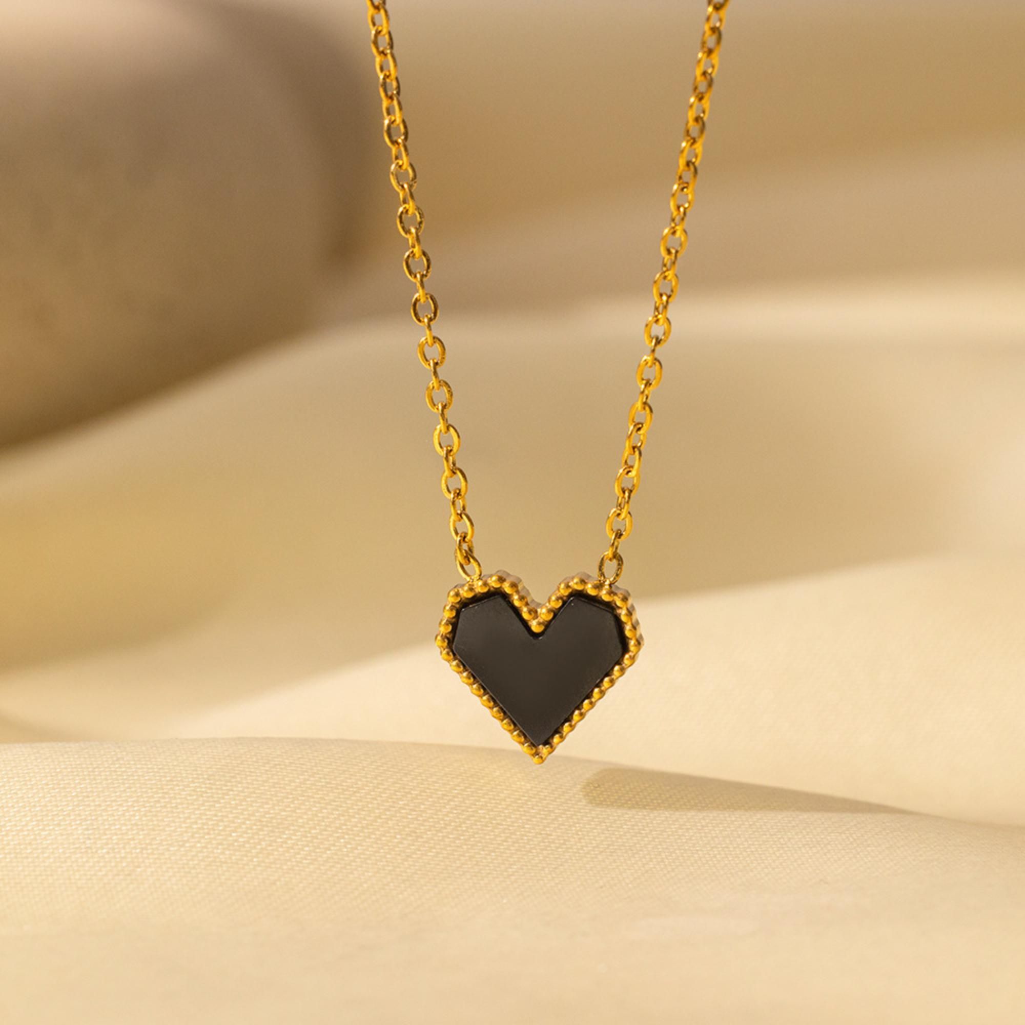 MYKI Modern Heart Stainless Steel Pendant (MK764G-SSYI)