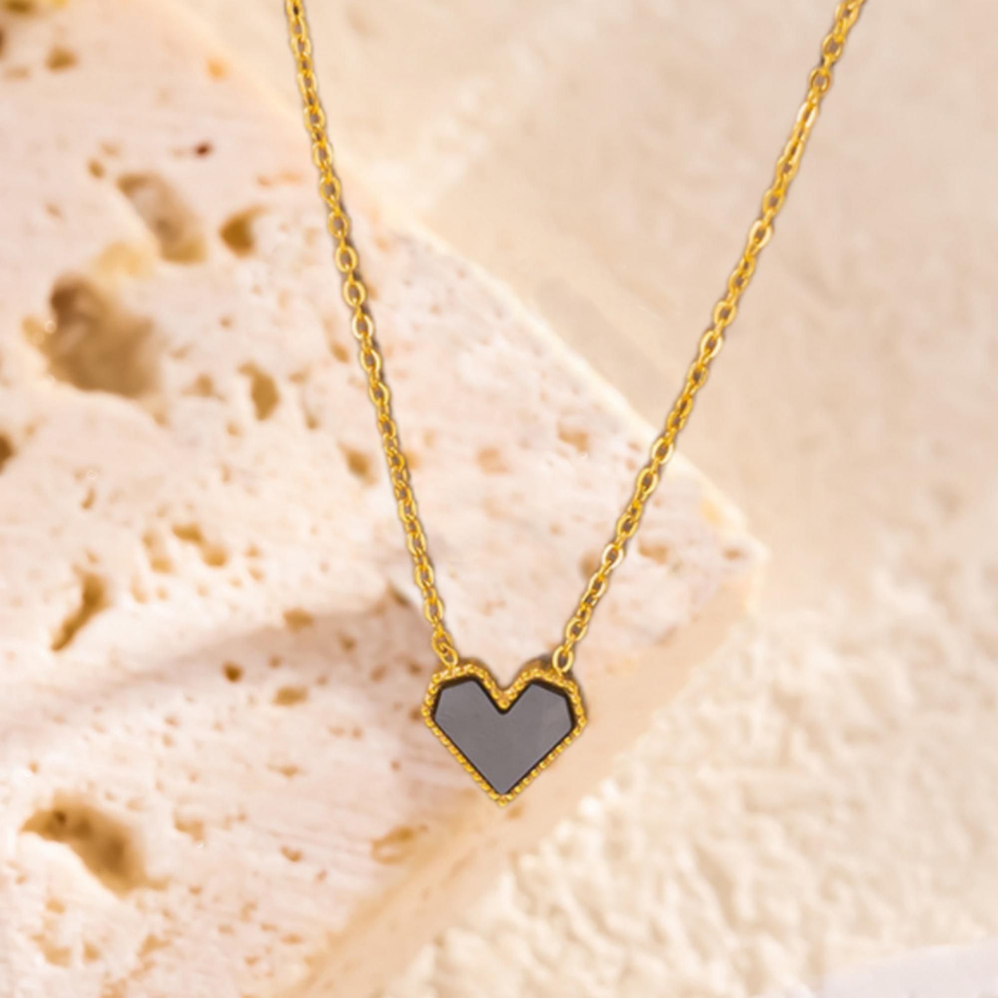 MYKI Modern Heart Stainless Steel Pendant (MK764G-SSYI)