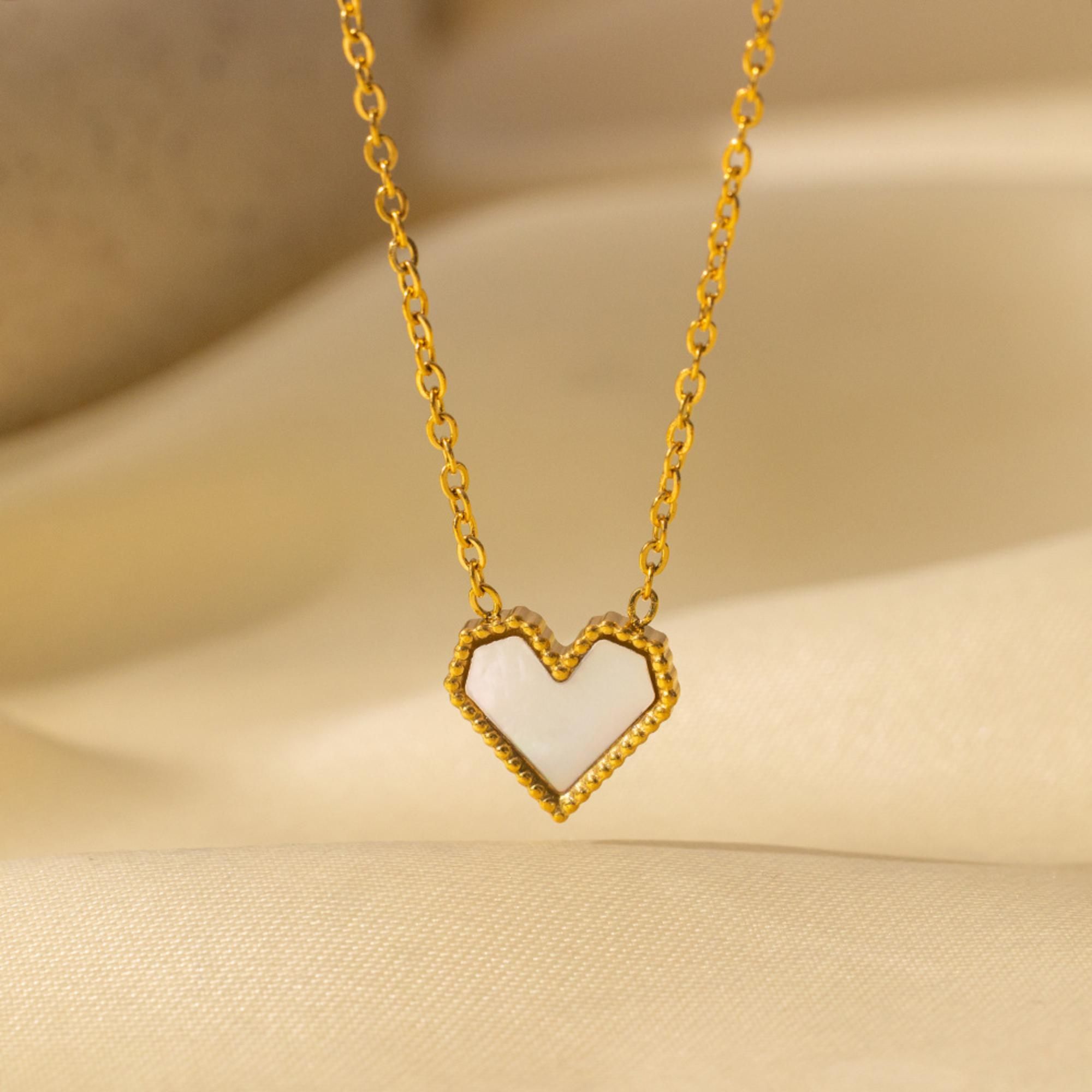 MYKI Modern Heart Stainless Steel Pendant (MK764G-SSYI)