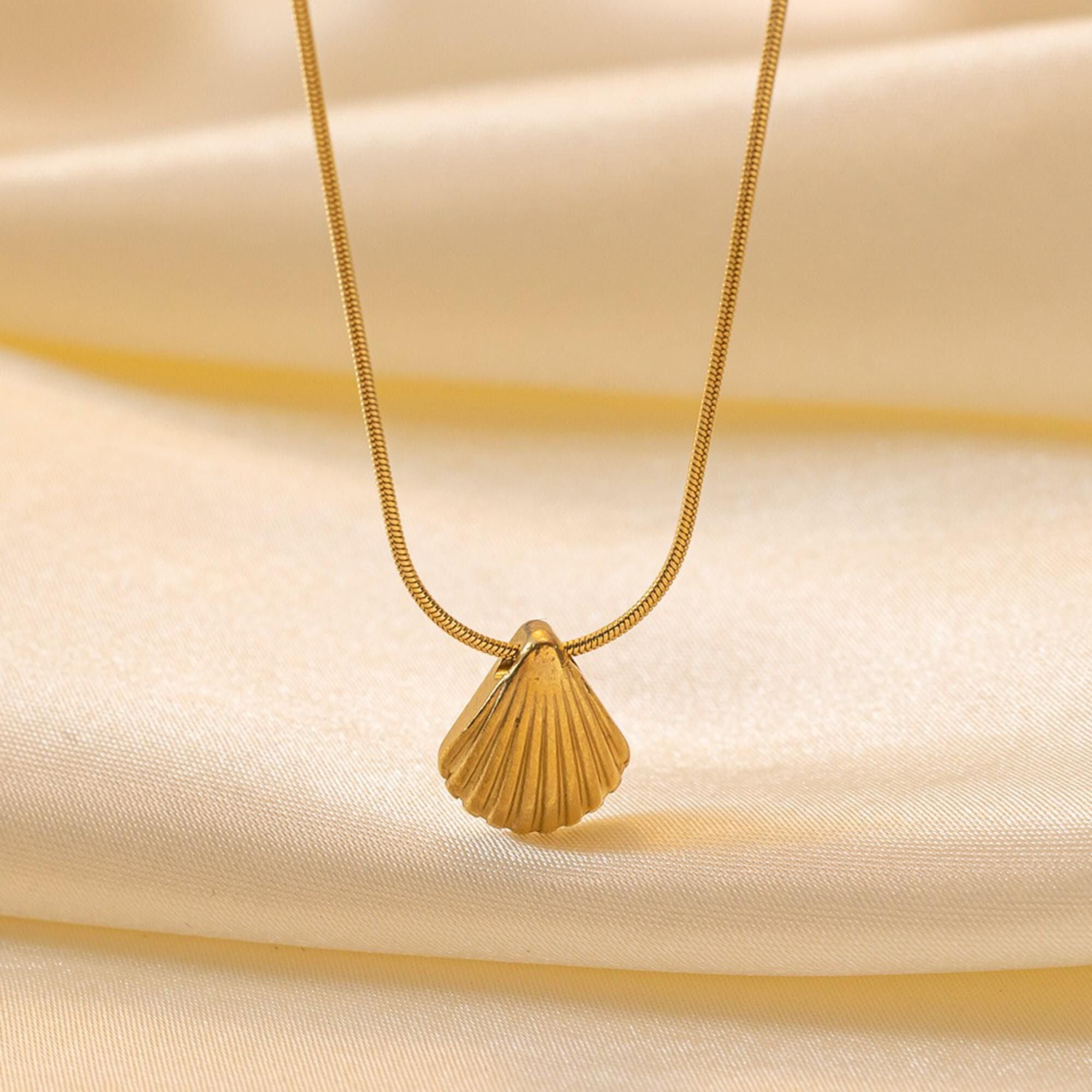 MYKI Anti-Tarnish Shell Pendant Chain (MK768-SSYI)