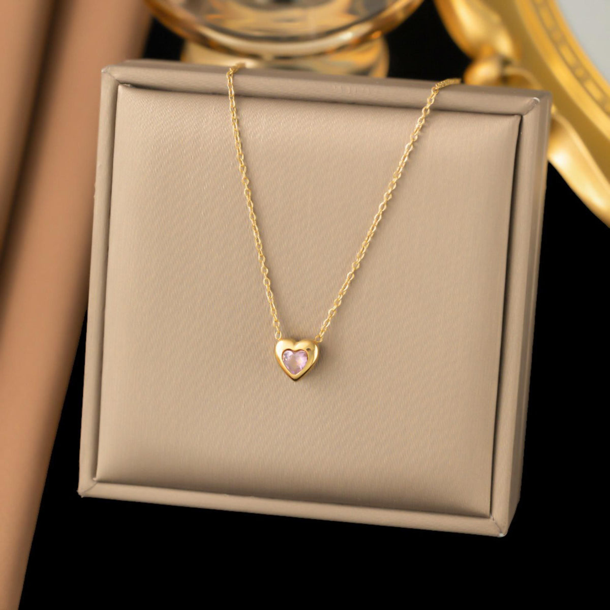 MYKI Knockout Stainless Steel Pendant (MK771G-PINK-SSYI)