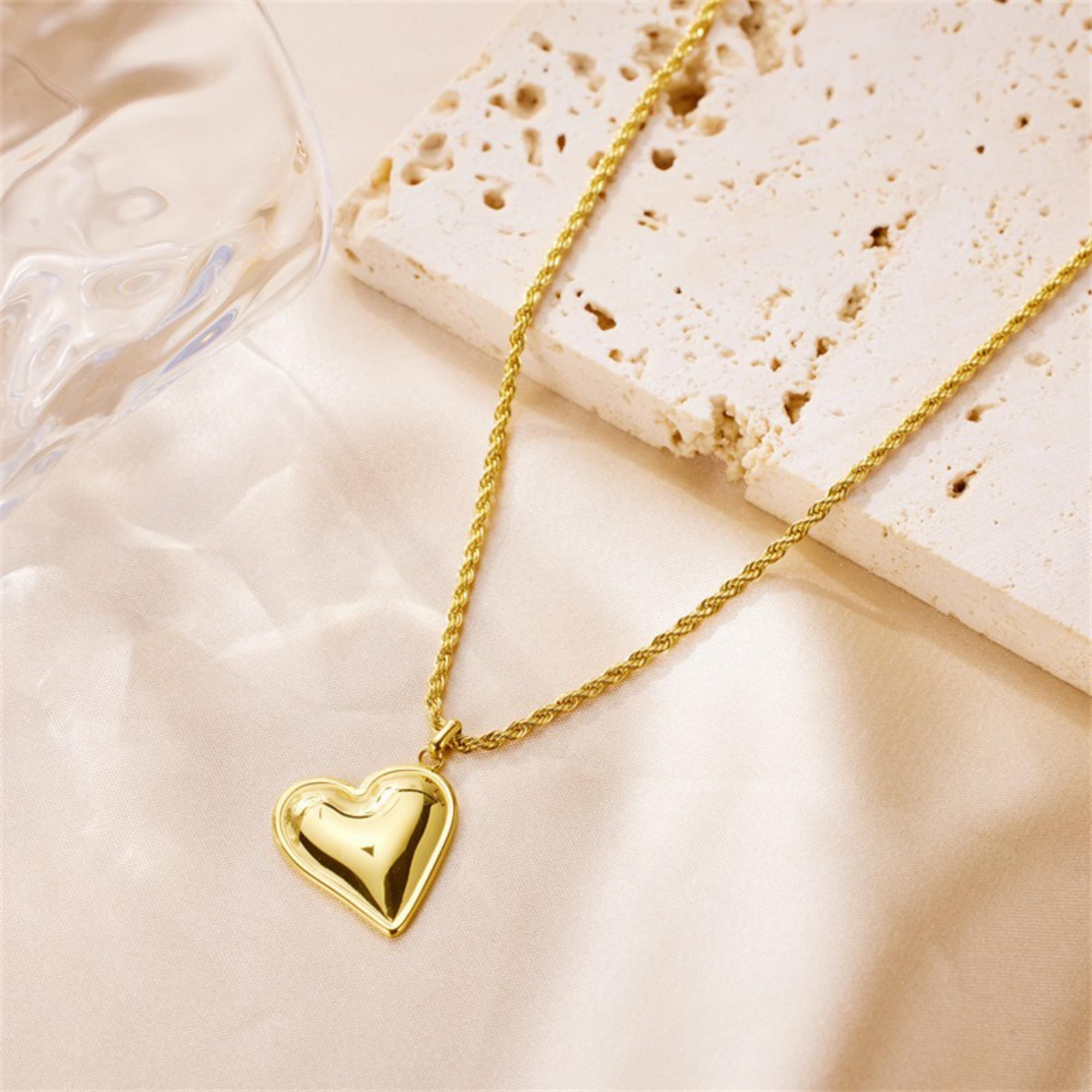 MYKI Glamorous Heart Stainless Steel Pendant (MK811-SSYI)