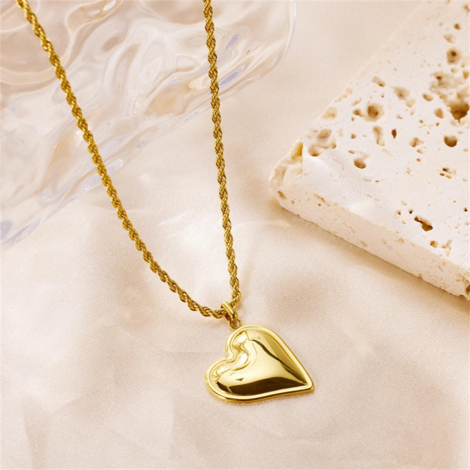 MYKI Glamorous Heart Stainless Steel Pendant (MK811-SSYI)