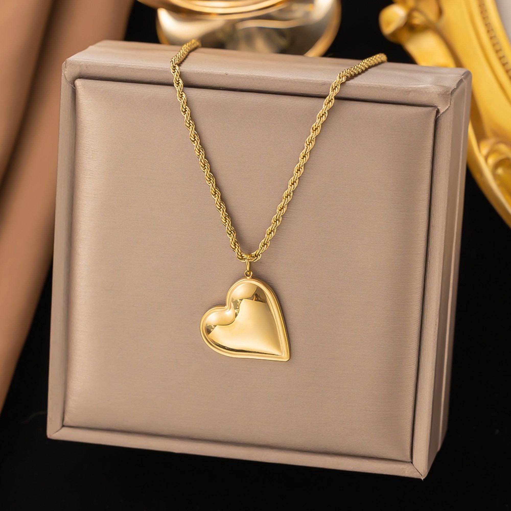 MYKI Glamorous Heart Stainless Steel Pendant (MK811G-SSYI)