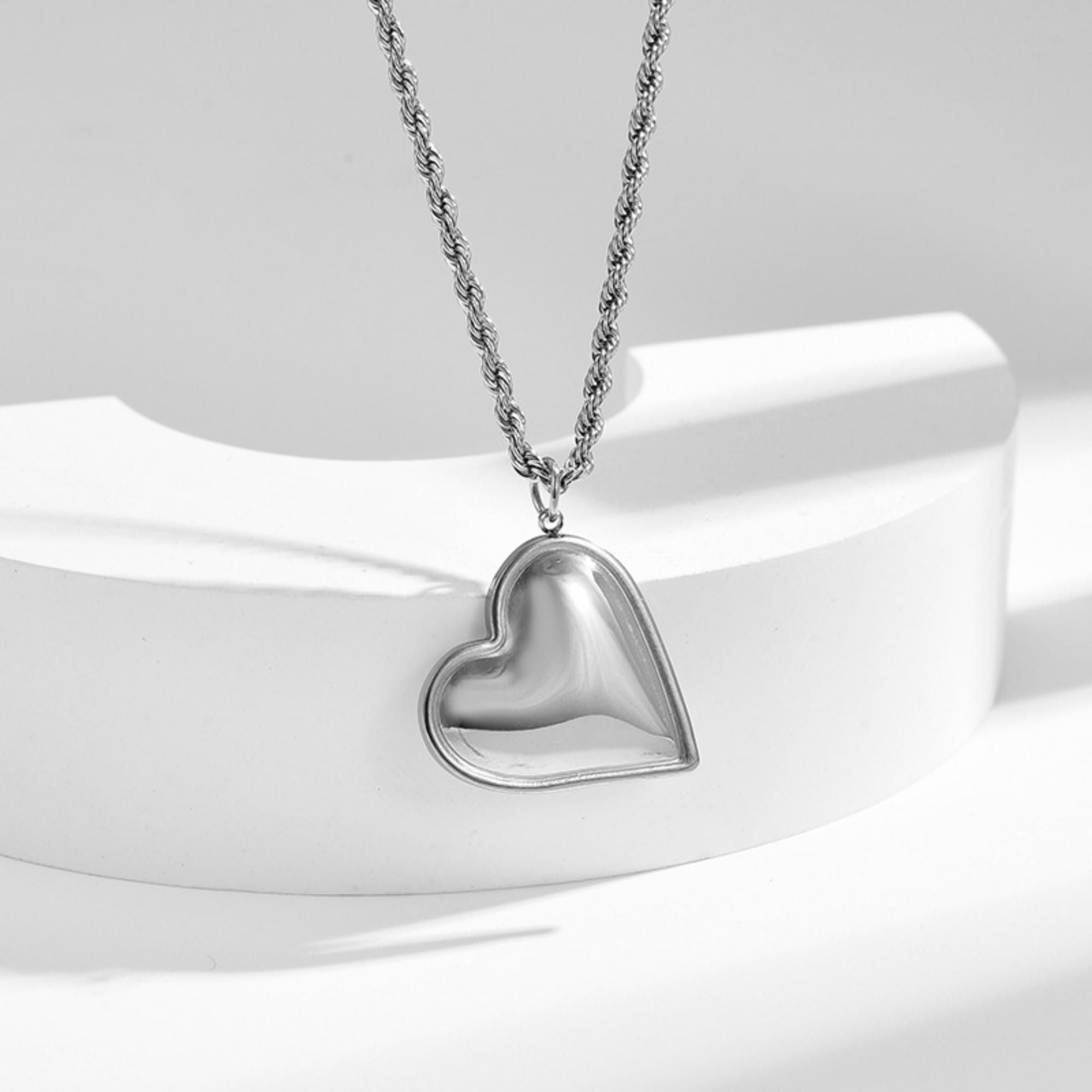 MYKI Glamorous Heart Stainless Steel Pendant (MK811-SSYI)