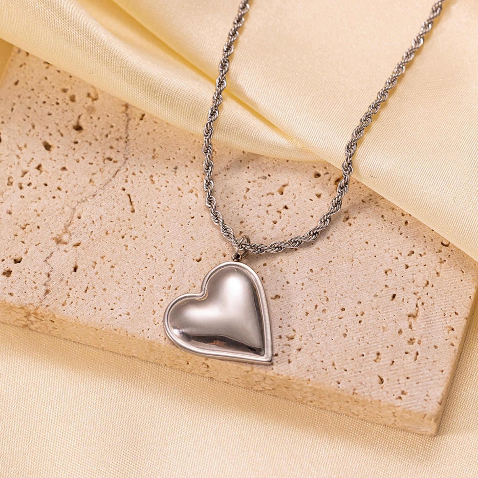 MYKI Glamorous Heart Stainless Steel Pendant (MK811-SSYI)