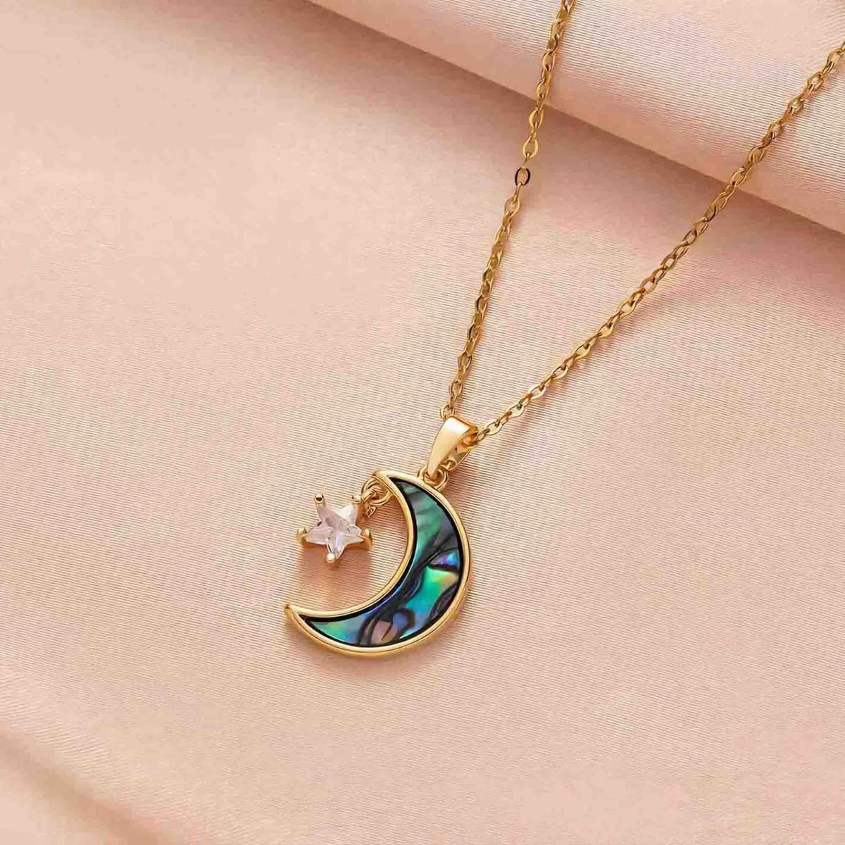 MYKI Multi-Color Moon Pendant (MK867G-SSYI)