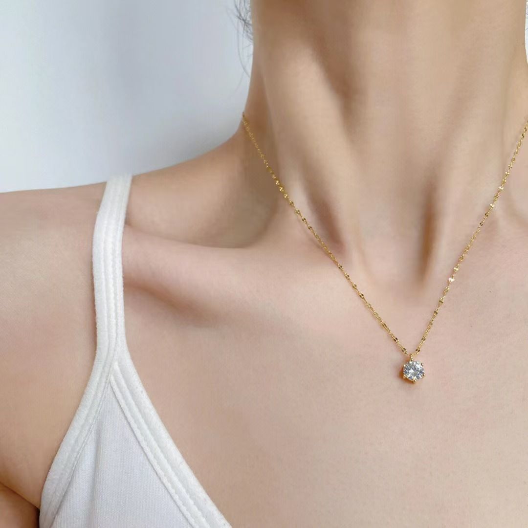 MYKI Solitaire Pendant Necklace (MK881-SSYI)