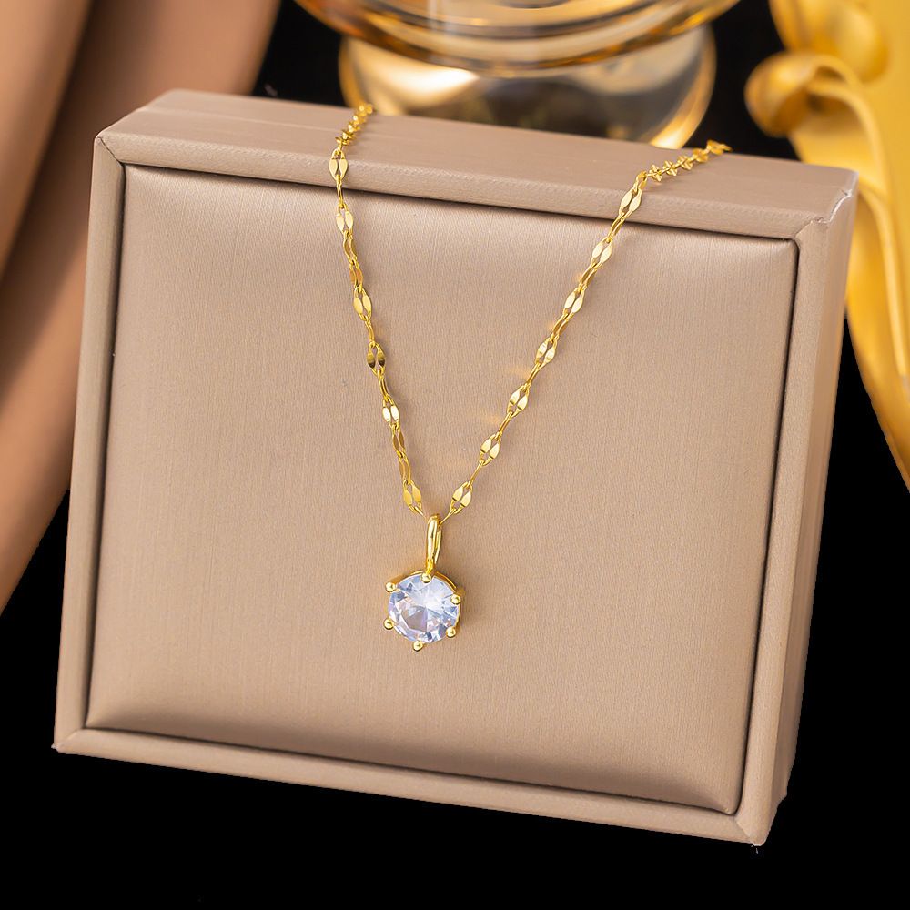 MYKI Solitaire Pendant Necklace (MK881G-SSYI)