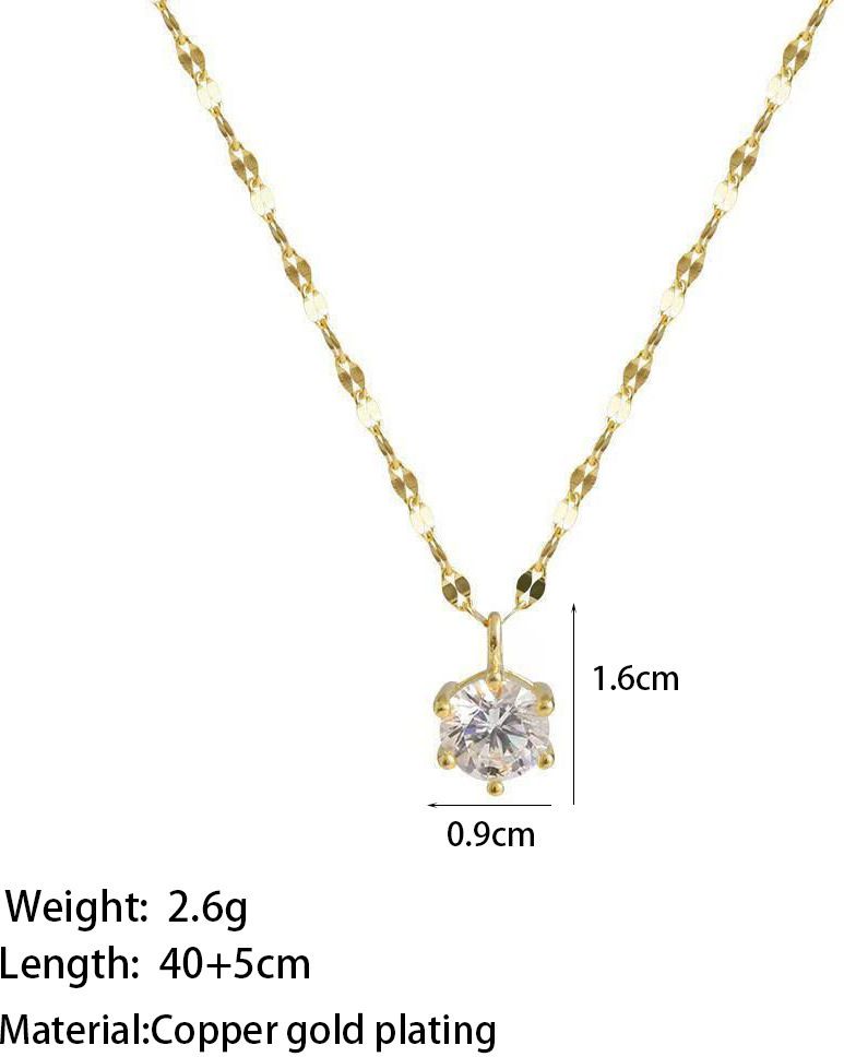 MYKI Solitaire Pendant Necklace (MK881-SSYI)