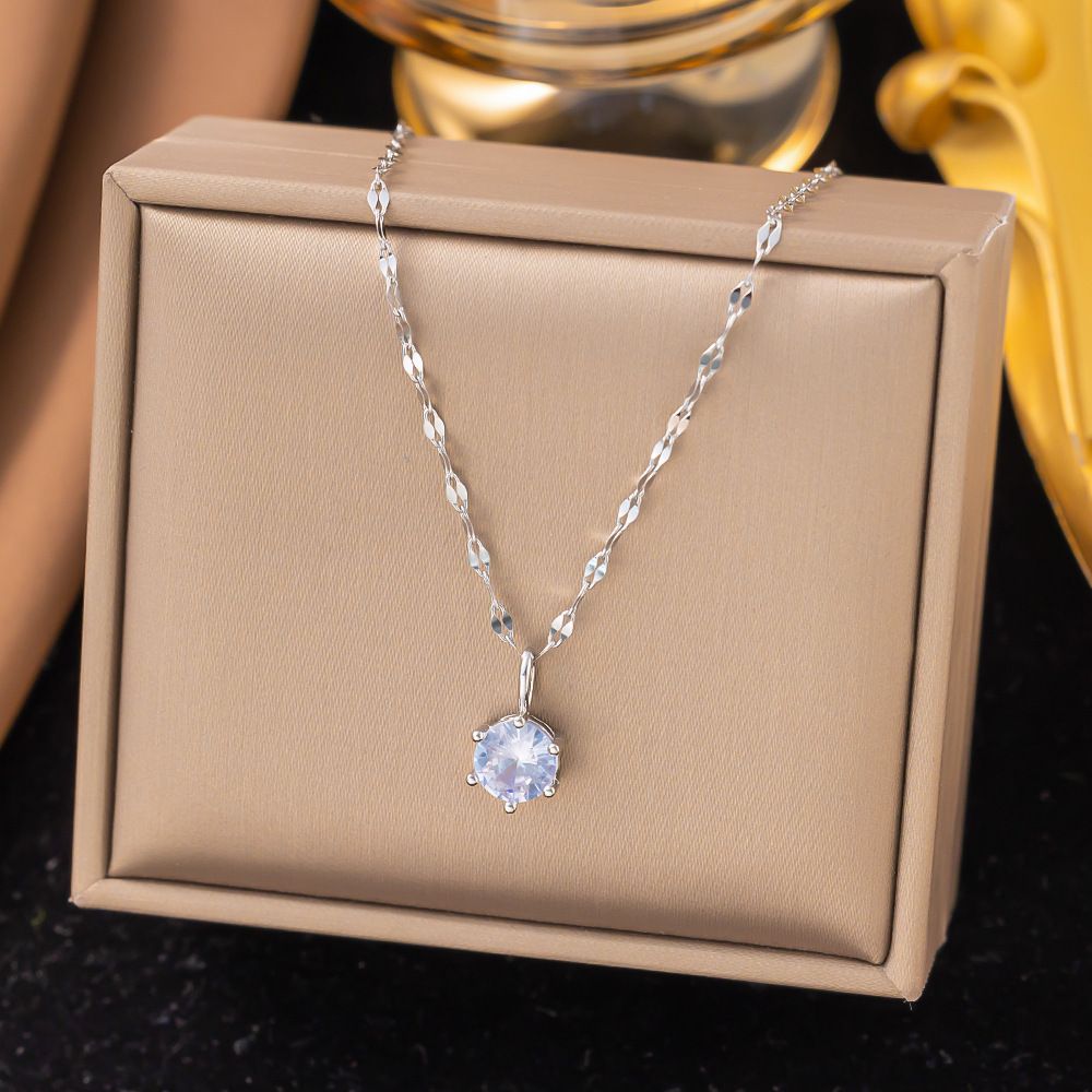 MYKI Solitaire Pendant Necklace (MK881S-SSYI)