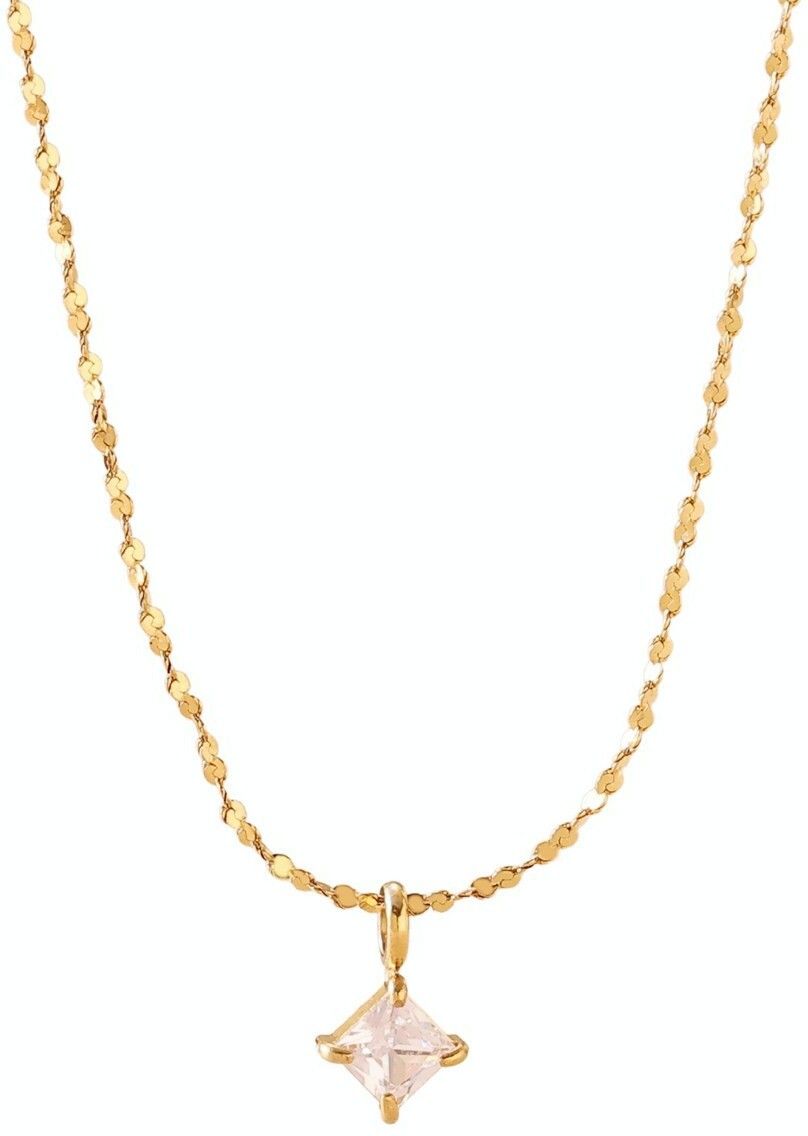 MYKI Elegant Gold-Plated Diamond Pendant Necklace (MK909G-SSYI)