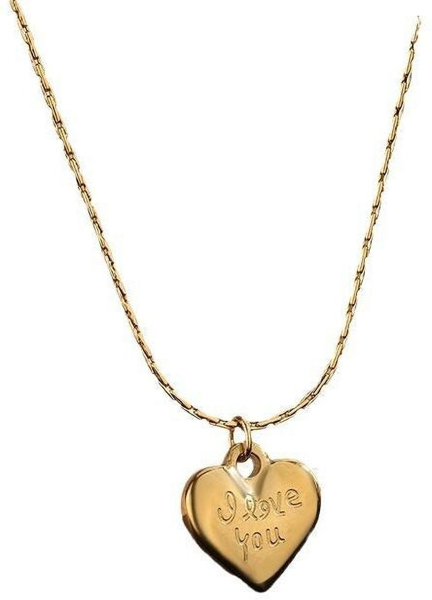 MYKI Anti-Tarnish Heart Love Gold Necklace (MK963G-SSYI)