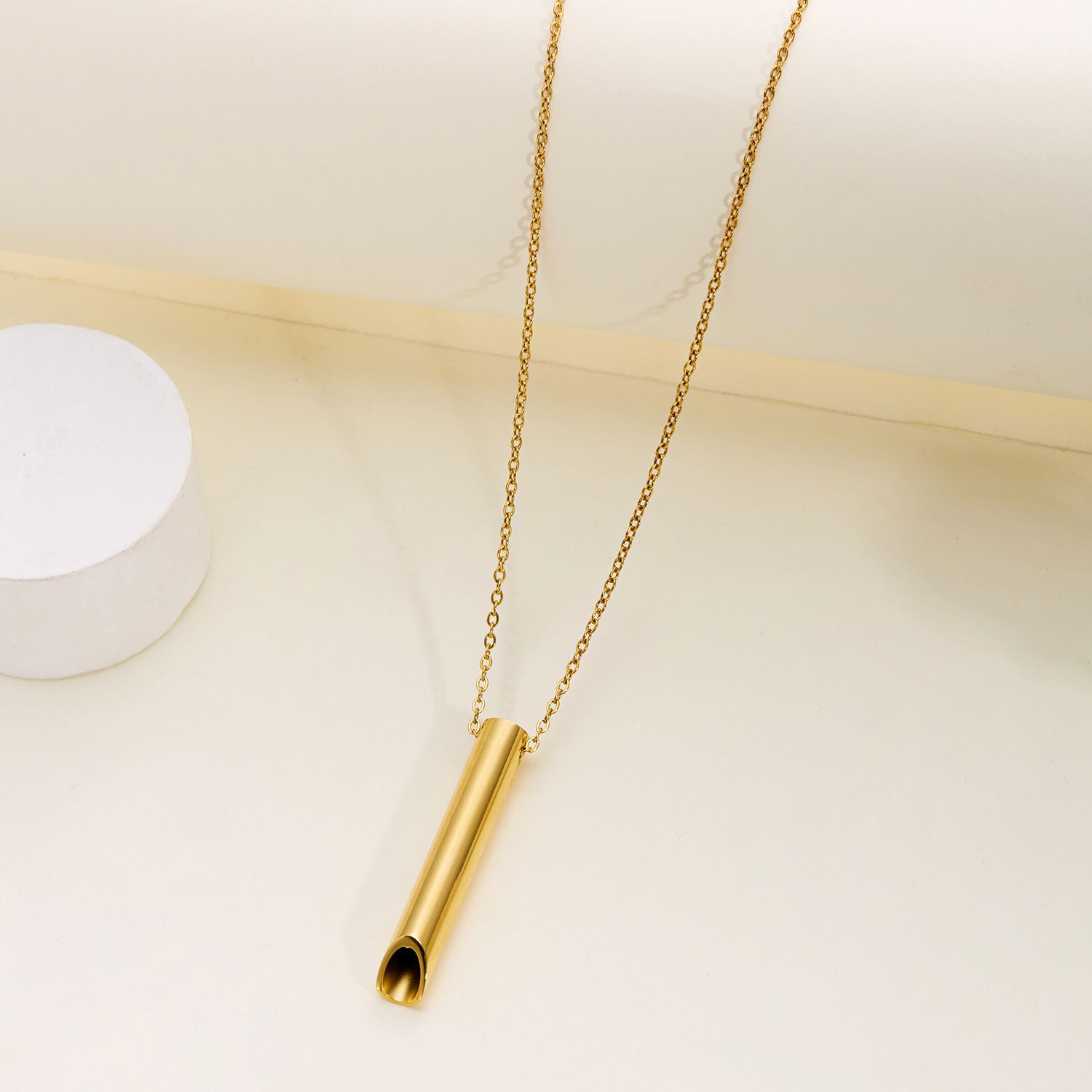 MYKI Anti-Tarnish Stainless Steel Tube Pendant Chain (MKMC112-MPC)