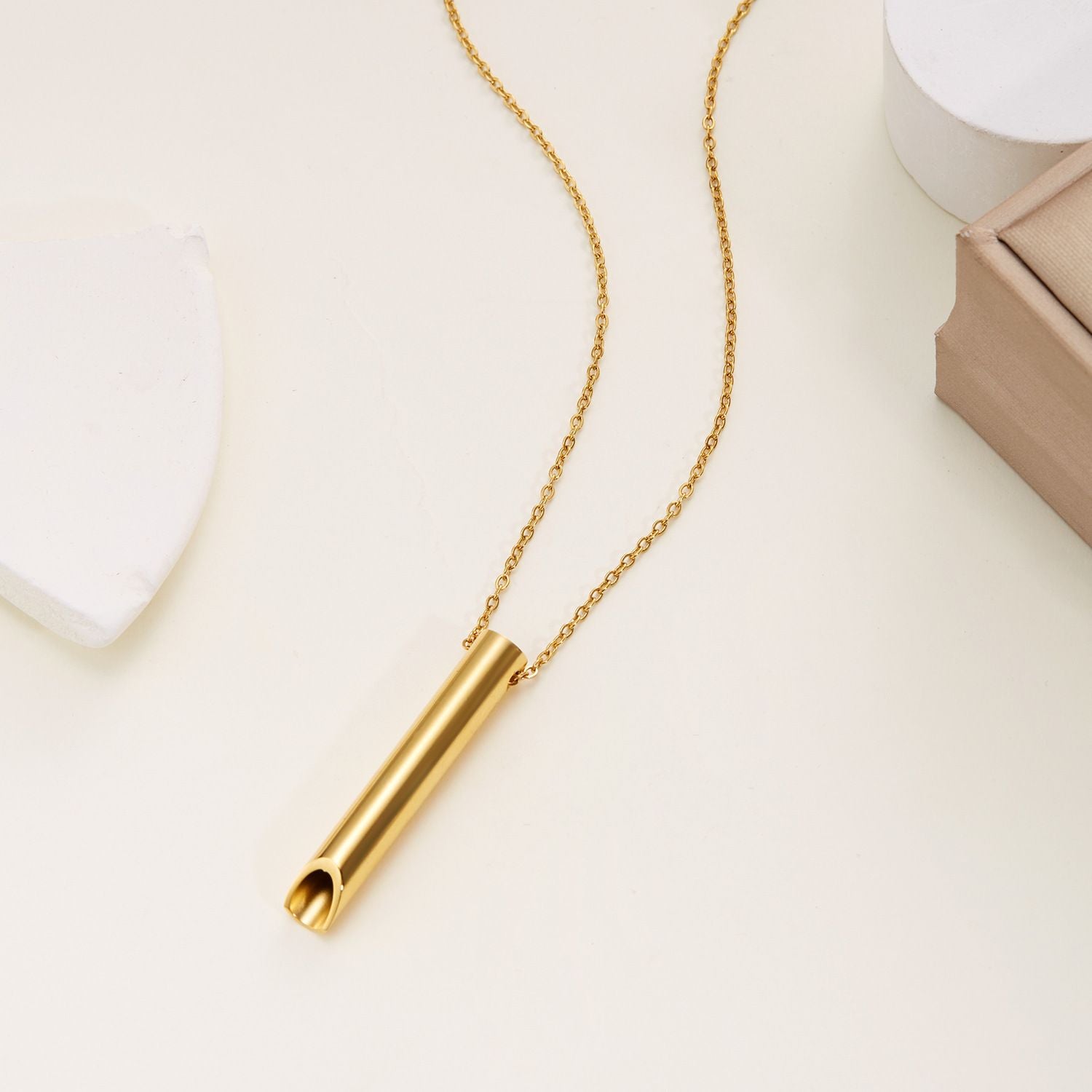 MYKI Anti-Tarnish Stainless Steel Tube Pendant Chain (MKMC112-MPC)