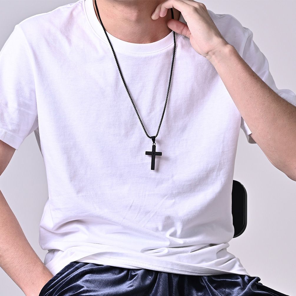MYKI Anti-Tarnish Stainless Steel Cross Pendant Chain (MKMC113-MPC)