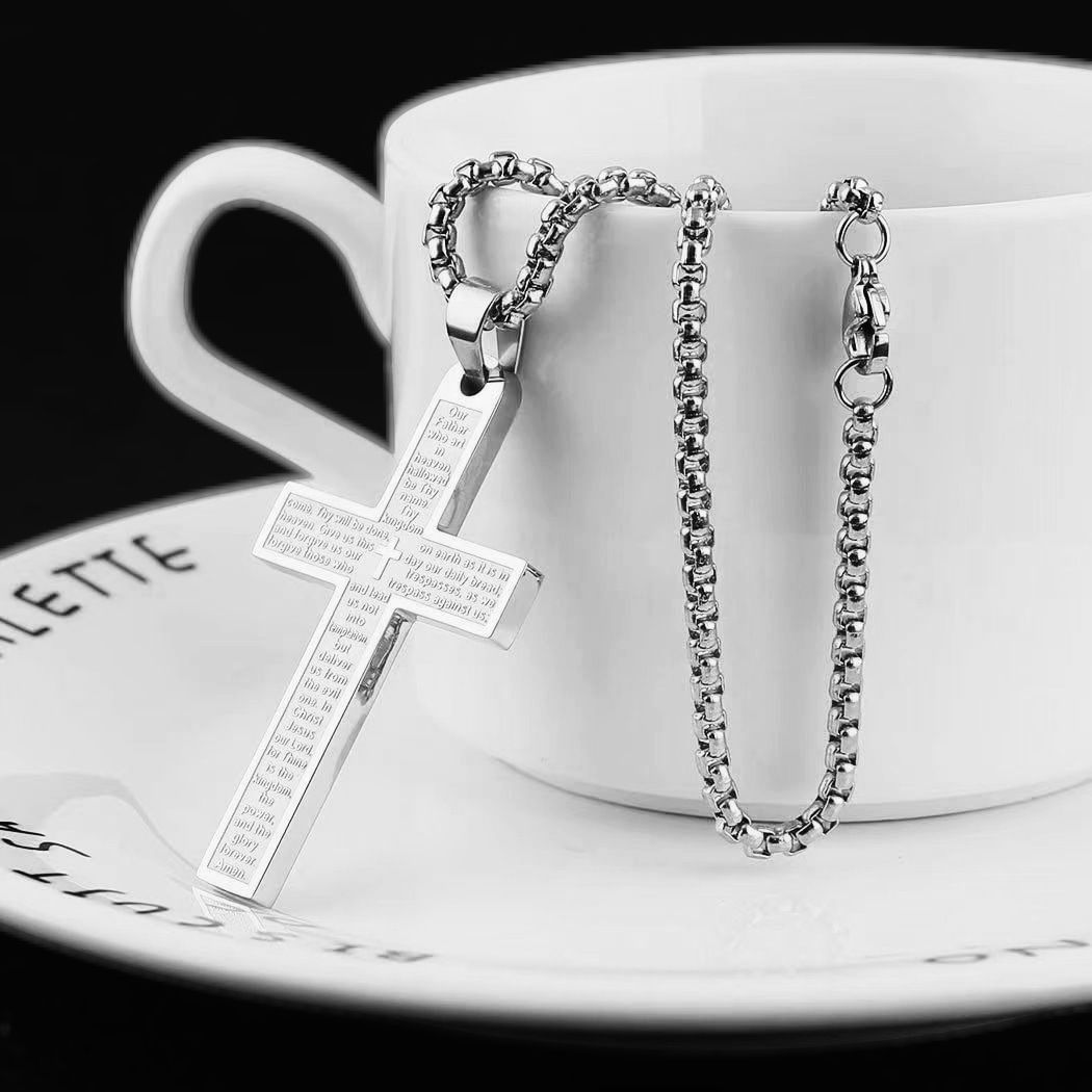 MYKI Anti-Tarnish Stainless Steel Cross Pendant Chain (MKMC113-MPC)