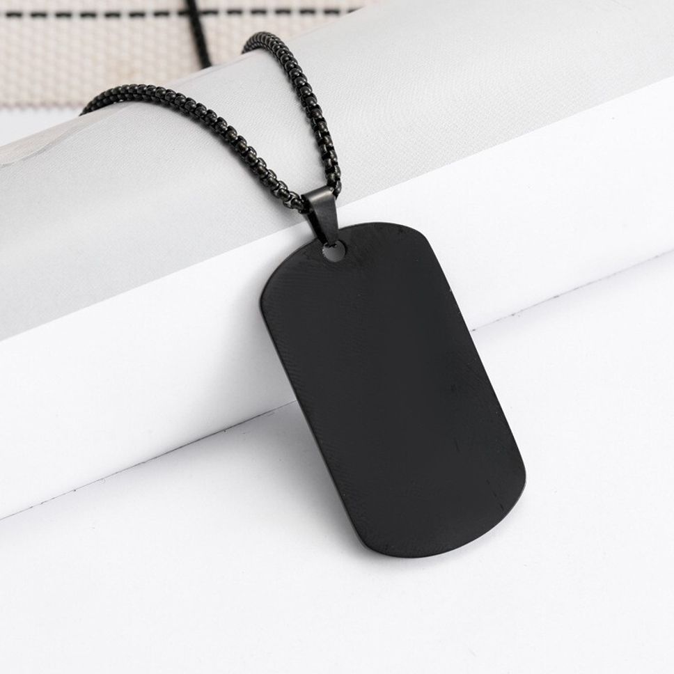 MYKI Anti-Tarnish Matte Tag Pendant (MKMC115-MPC)