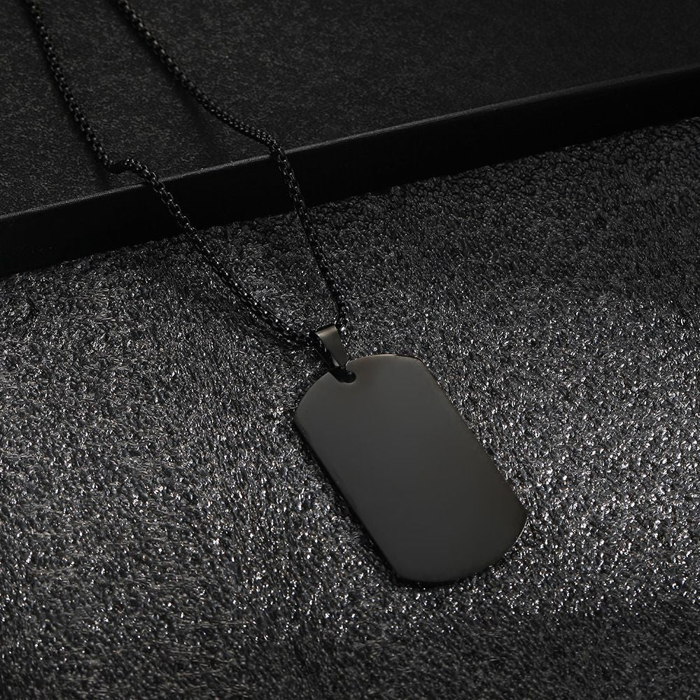 MYKI Anti-Tarnish Matte Tag Pendant (MKMC115-MPC)