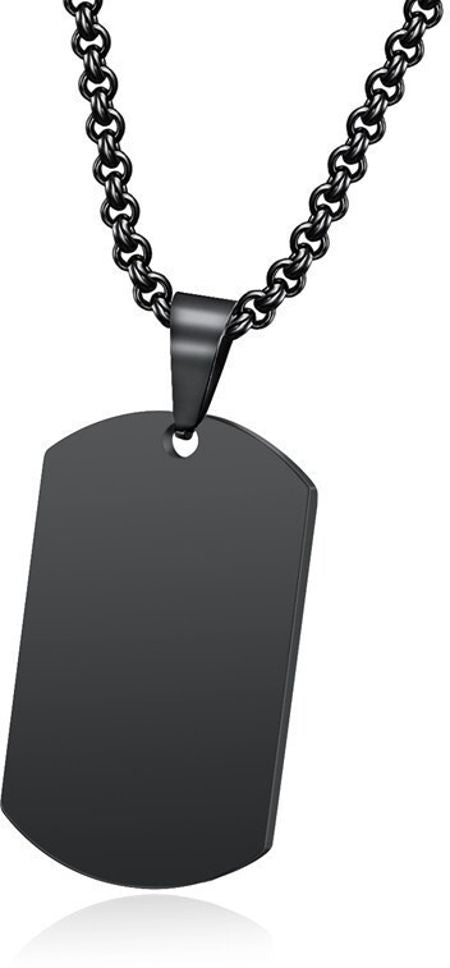MYKI Anti-Tarnish Matte Tag Pendant (MKMC115-MPC)